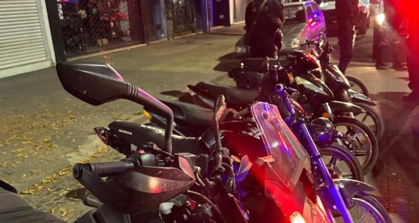 Tolerancia cero: 25 motos secuestradas en distintos operativos